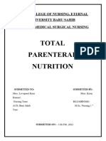 Total parenteral nutrition
