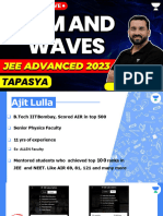19 May SHM and Waves JEE Advanced 2023 JEE Physics With Annotations