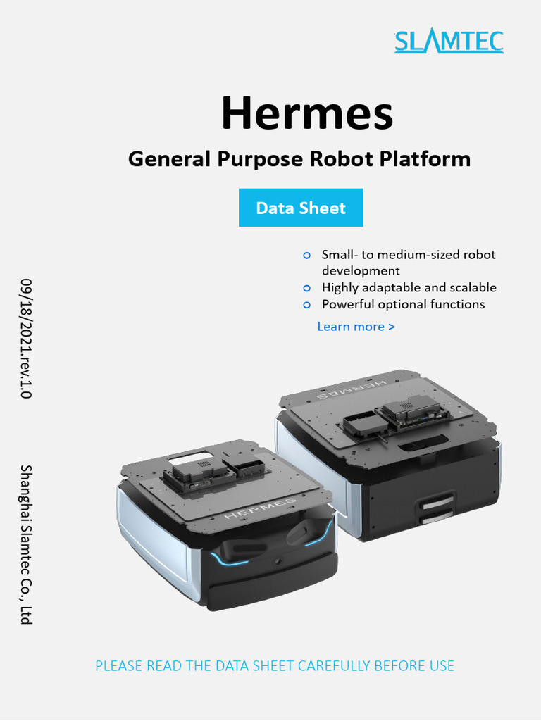 EN-SLAMTEC Hermes Datasheet v1.1 221205 | PDF | Lidar | Robot