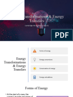 Energy Transformations & Energy Transfers