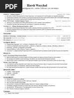 Harsh Waychal Resume