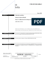 Brinell, Calibración Bloques Patrón - UNE-En - ISO - 6506-3 2014