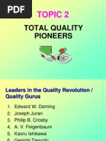 Topic Two - TQ Pioneers New