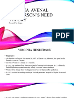 Virgina Henderson Theory