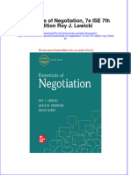 Essentials Of Negotiation 7E Ise 7Th Edition Roy J Lewicki full chapter