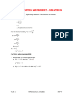 Inverse Function Worksheet - Solutions