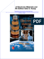 Principles of Electronic Materials and Devices 4Th Edition Safa O Kasap Download PDF Chapter