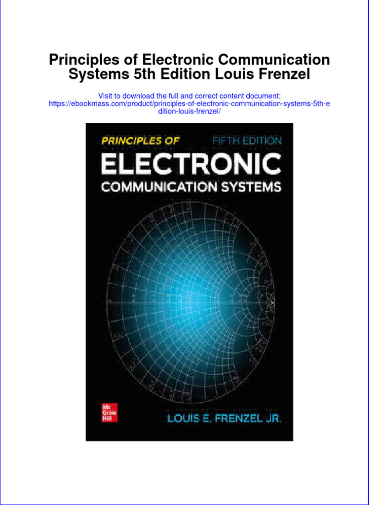 Principles of Electronic Communication Systems 5Th Edition Louis Frenzel Download PDF Chapter
