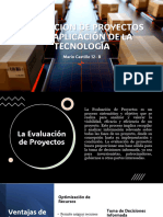 Evaluacion de Proyectos Con Aplicación de La Tecnología