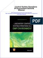Laboratory Control System Operations In A Gmp Environment David M Bliesner full chapter
