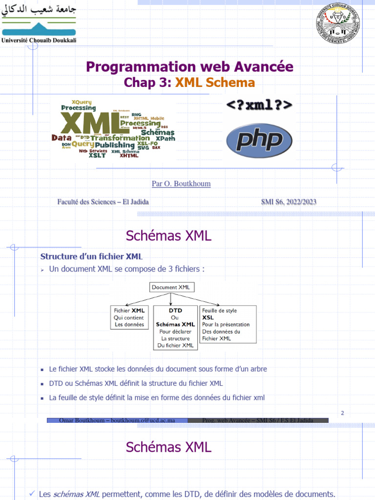Structure et Schémas XML en Web | PDF | XML | Persistance
