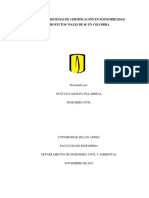 Evaluciaón de Sistemas de Certificación en Sostenibilidad para Proyectos Viales de 4G en Colombia