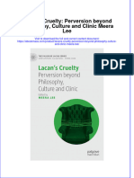 Lacans Cruelty Perversion Beyond Philosophy Culture and Clinic Meera Lee Full Chapter