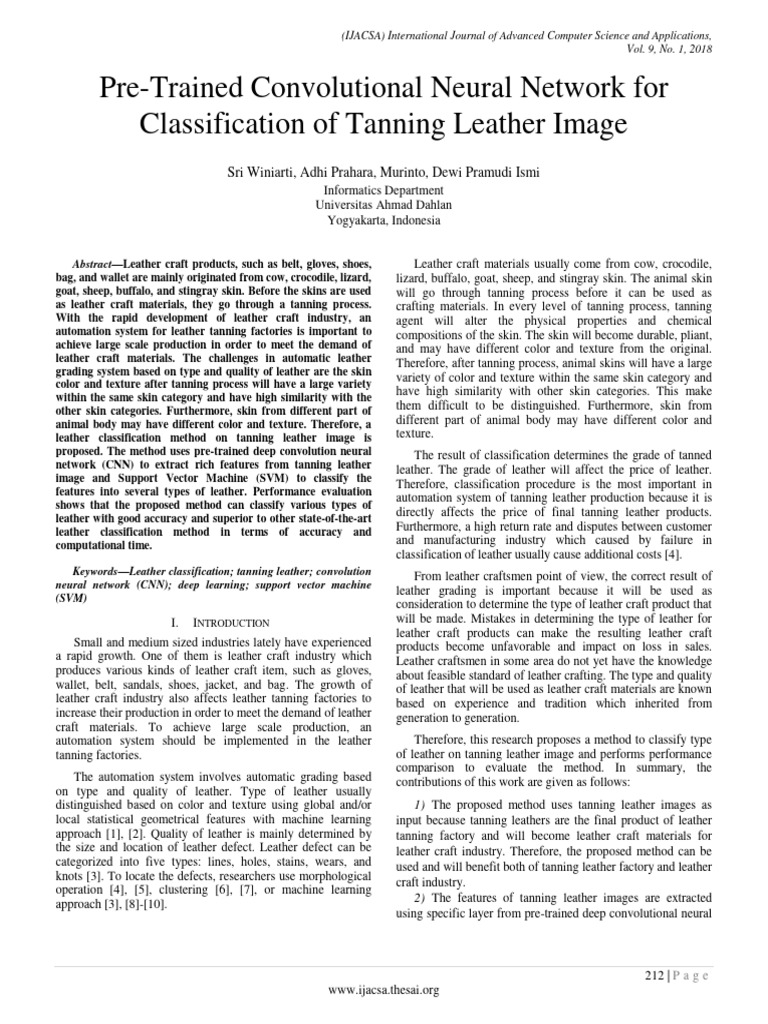 Pre Trained Convolutional Neural Network | PDF | Support Vector Machine ...