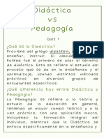 Didáctica Vs Pedagogía - Repaso