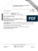 University of Cambridge International Examinations General Certificate of Education Ordinary Level