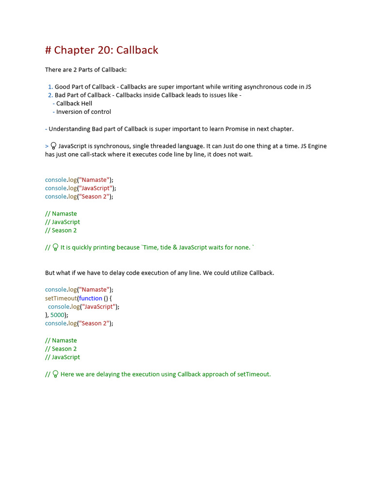 Namaste JS Season-2 Notes | Download Free PDF | Java Script | Computer ...