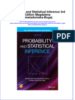 Probability and Statistical Inference 3Rd Edition Magdalena Niewiadomska Bugaj 2 Download PDF Chapter