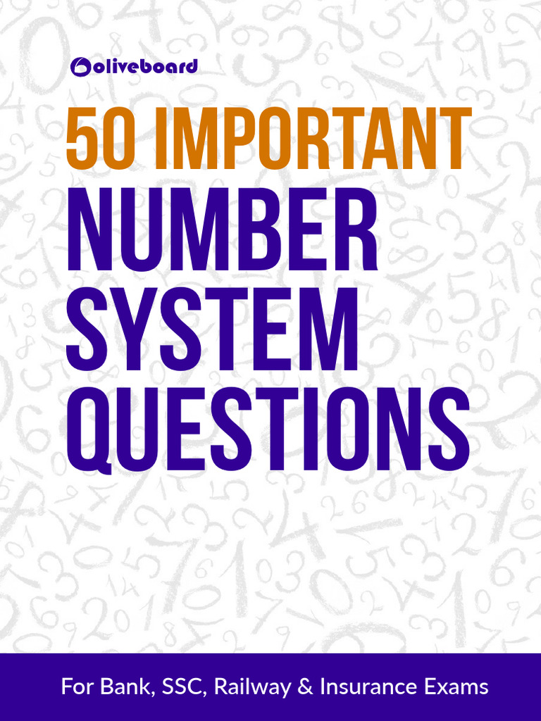 50 Key Number System Questions for Exams | PDF | Odds | Numbers