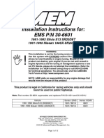 Installation Instructions For: EMS P/N 30-6601: 1991-1993 Silvia S13 SR20DET 1991-1995 Nissan 180SX SR20DET