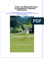 European Union Law Margot Horspool Matthew Humphreys Michael Wells Greco Full Chapter