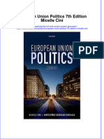 European Union Politics 7Th Edition Micelle Cini full chapter