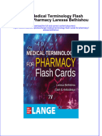 Lange Medical Terminology Flash Cards For Pharmacy Laressa Bethishou full chapter