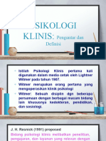 1a. Dasar-Dasar Psi Klinis (Pengantar Psikologi Klinis)