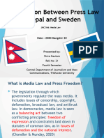 JMC 566 - Media Law - A Comparison Between Press Law in Nepal and Sweden
