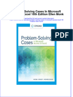 Problem Solving Cases in Microsoft Access Excel 16Th Edition Ellen Monk Download PDF Chapter