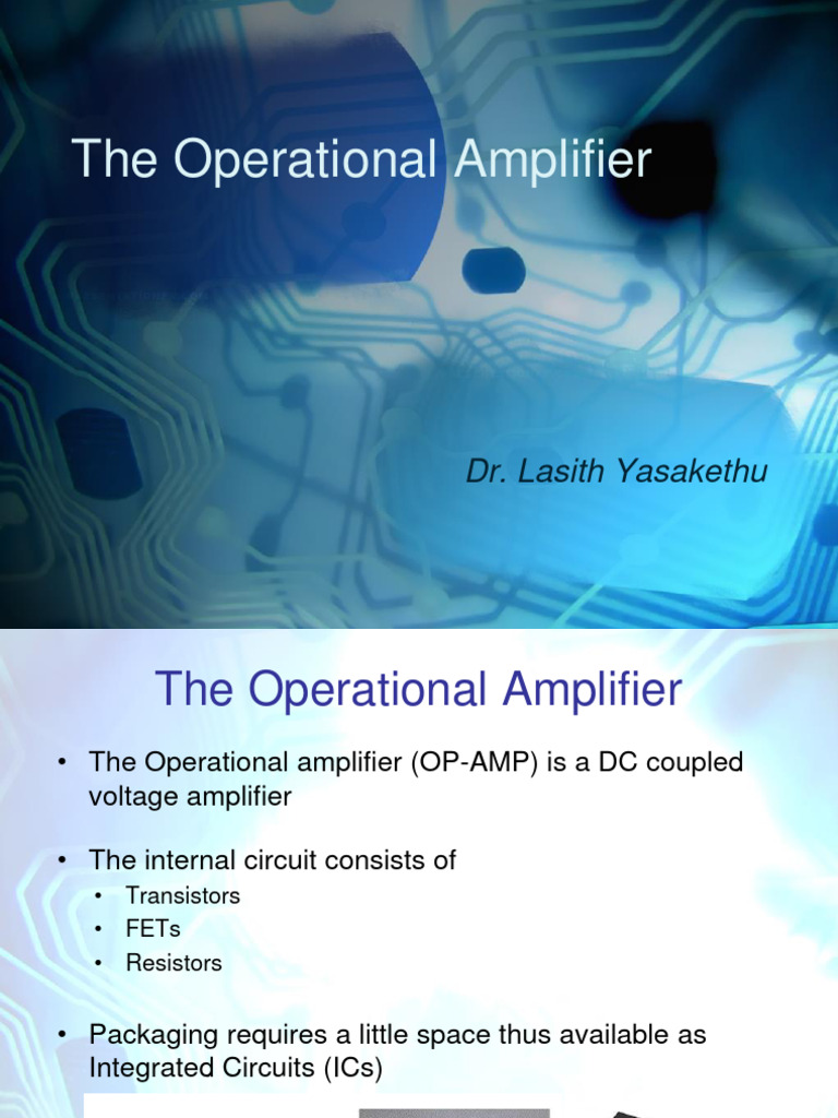 OPAMPs and Applications | PDF | Operational Amplifier | Amplifier