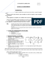 Lucrare de Laborator - Legile Lui Kirchhoff