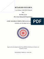 Syllabus Bcomllb With Mapping