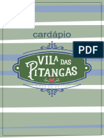 Cardápio Tradicional VILA 2022