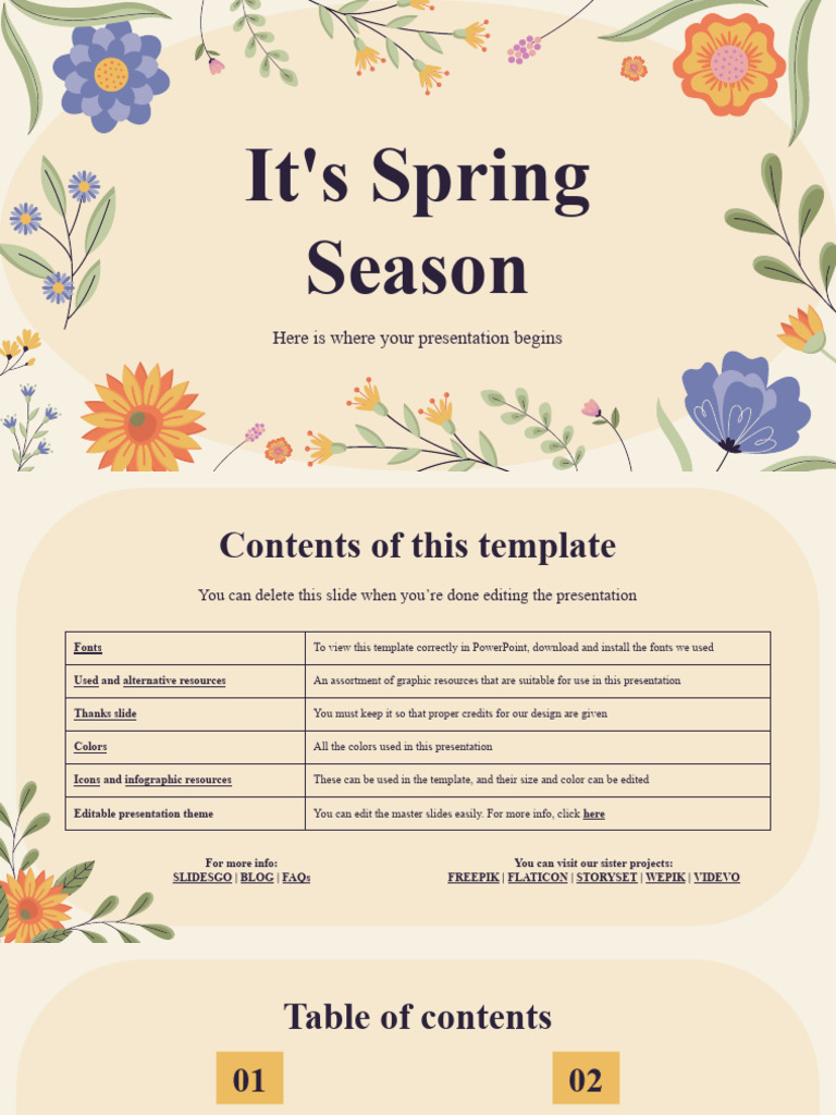 Spring Presentation Template Guide | PDF | Planets | Solar System