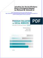 Program Evaluation For Social Workers Foundations Of Evidence Based Programs Richard M Grinnell Jr download pdf chapter