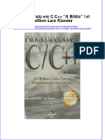 Programando em C C A Biblia 1St Edition Lars Klander Download PDF Chapter