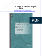 Leadership in Game of Thrones Brigitte Biehl Full Chapter