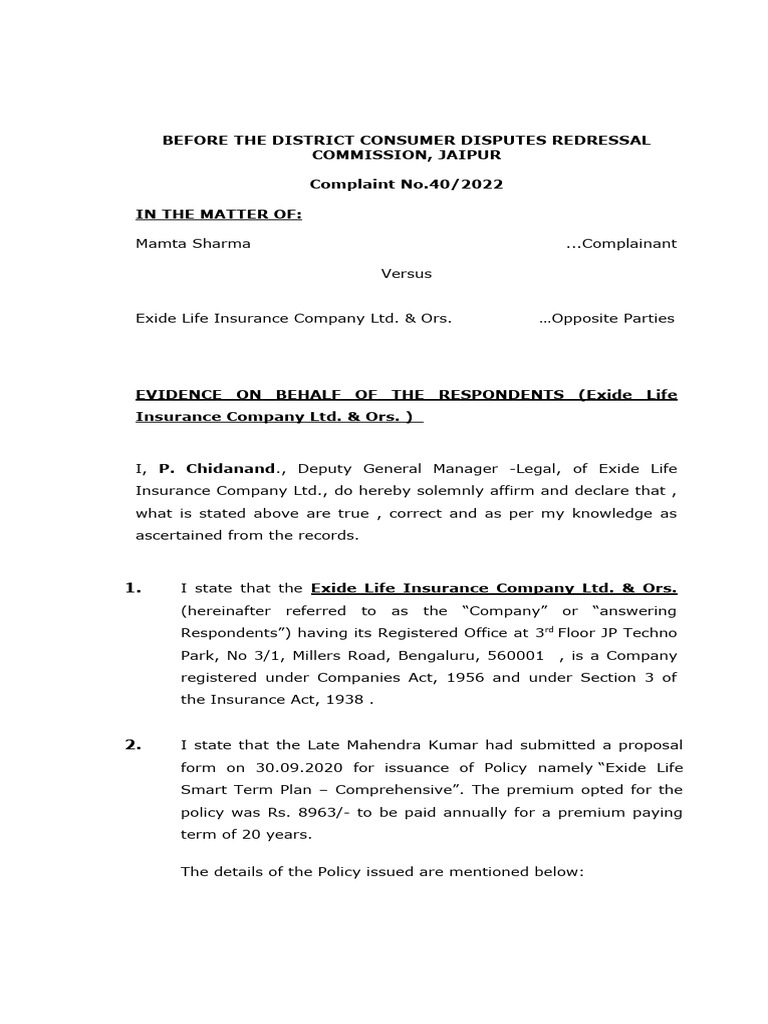 Evidence Mamta Sharma - LAKSHAY | PDF | Insurance | Life Insurance