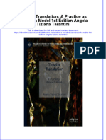 Theatre Translation A Practice As Research Model 1St Edition Angela Tiziana Tarantini Full Download Chapter