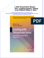 Leading With Uncommon Sense Slowing Down Looking Inward Taking Action 1St Ed Edition Wiley C Davi full chapter