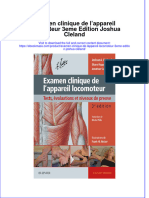 Examen Clinique de Lappareil Locomoteur 3eme Edition Joshua Cleland Full Chapter