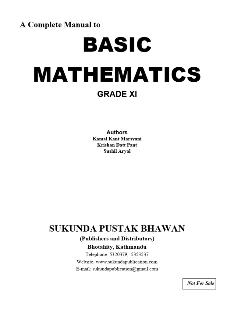 Basic Mathematics Guide for Class 11 | PDF | Mathematics | Mathematical ...