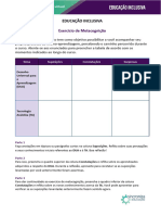 FICHA DE METACOGNIÇÃO (EDUCAÇÃO INCLUSIVA) (M2 - Aprendizagem para Todos Os Estudantes)