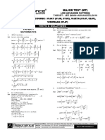 Major Test (MT) : Hints & Solutions