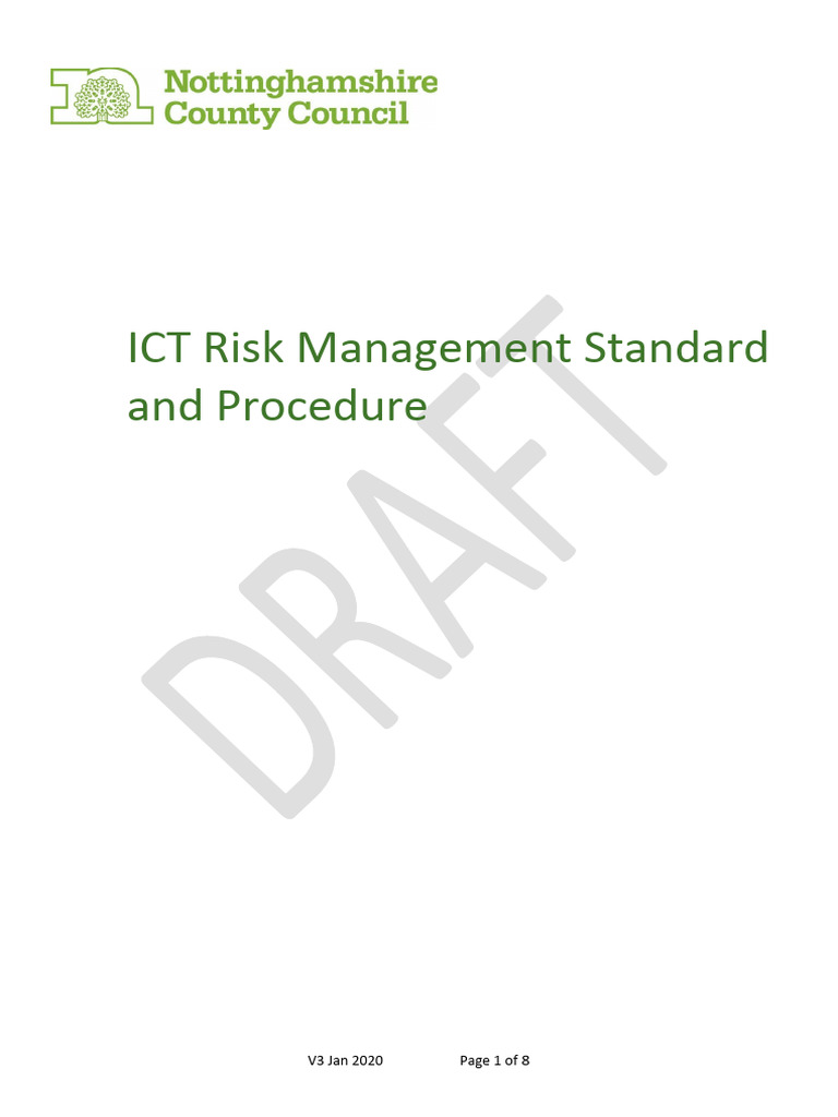 ICT Risk Management Standard Guide | PDF | Risk Management | Risk
