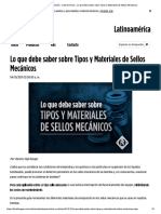 Tipos y Materiales de Sellos Mecanicos