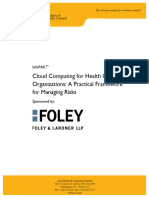 Cloud Computing For Health Care Organizations A Practical Framework For Managing Risks