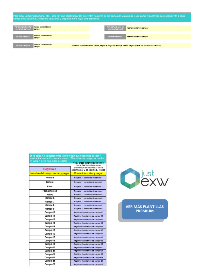 Crear formularios en excel pdf