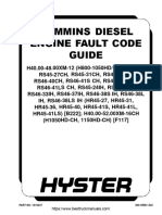 Hyster A917 B222 F117 Forklift Trucks Engine Error Codes DTC